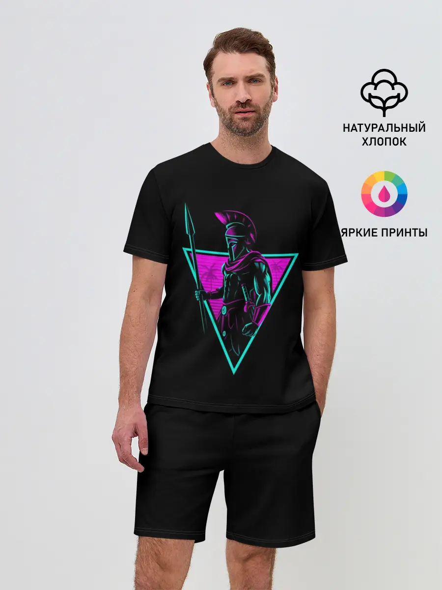 Мужской костюм с шортами / Spartan Retro Neon