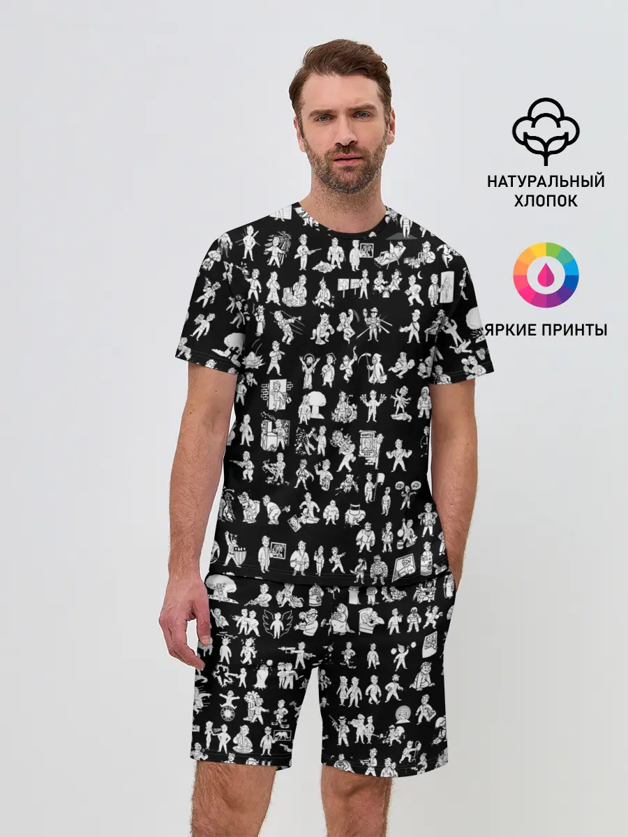 Мужской костюм с шортами / FALLOUT BLACK