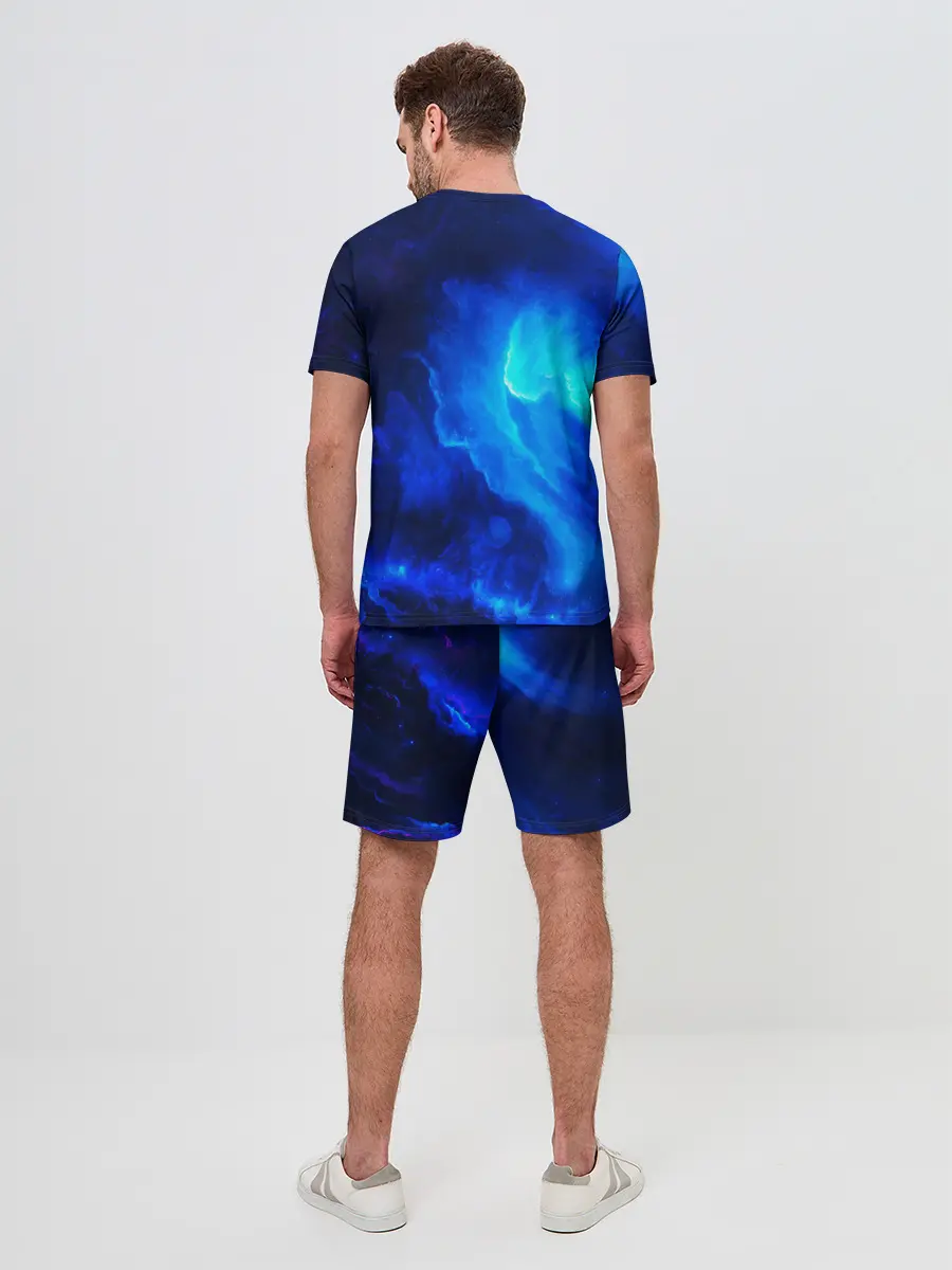 Мужской костюм с шортами / СИНИЙ КОСМОС