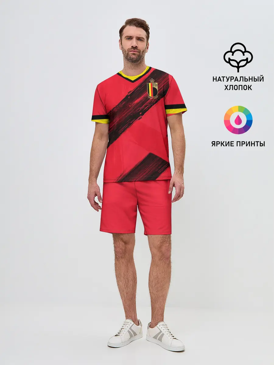 Мужской костюм с шортами / Belgium home EURO 2020