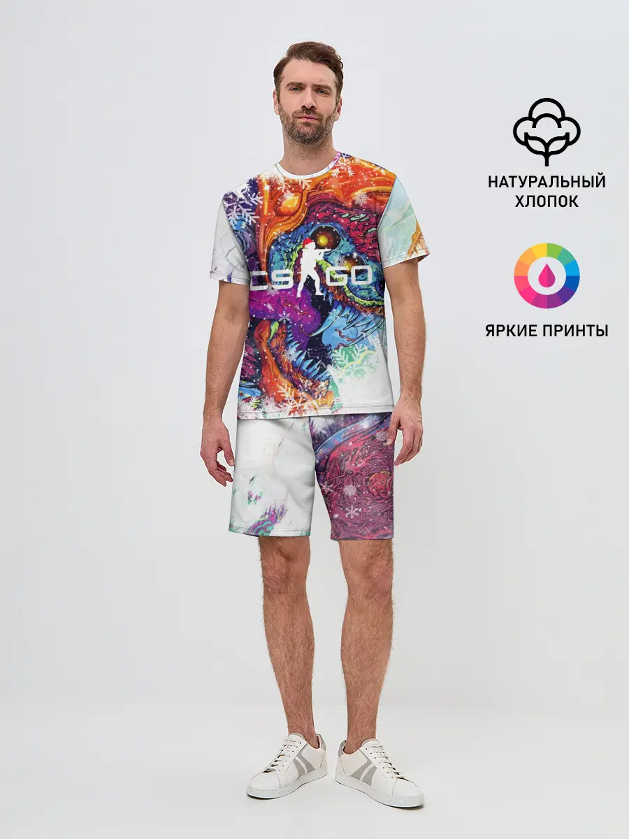 Мужской костюм с шортами / Новогодний CS GO