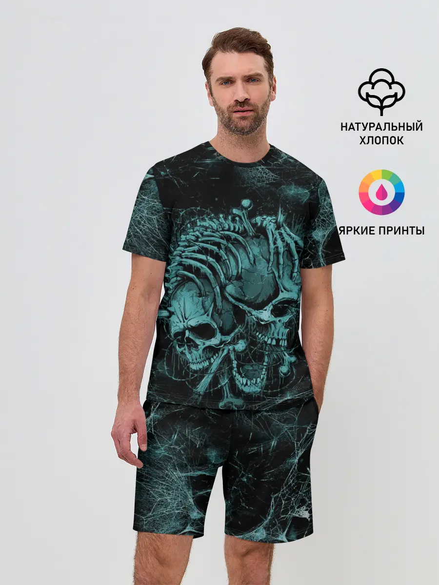 Мужской костюм с шортами / two skulls