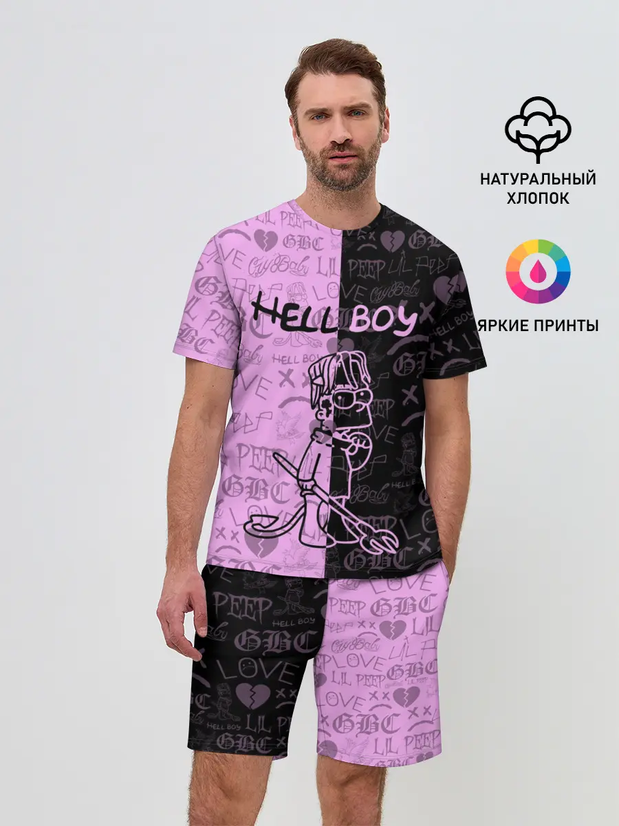 Мужской костюм с шортами / LIL PEEP HELL BOY