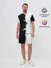 Мужской костюм с шортами / Черным по белому