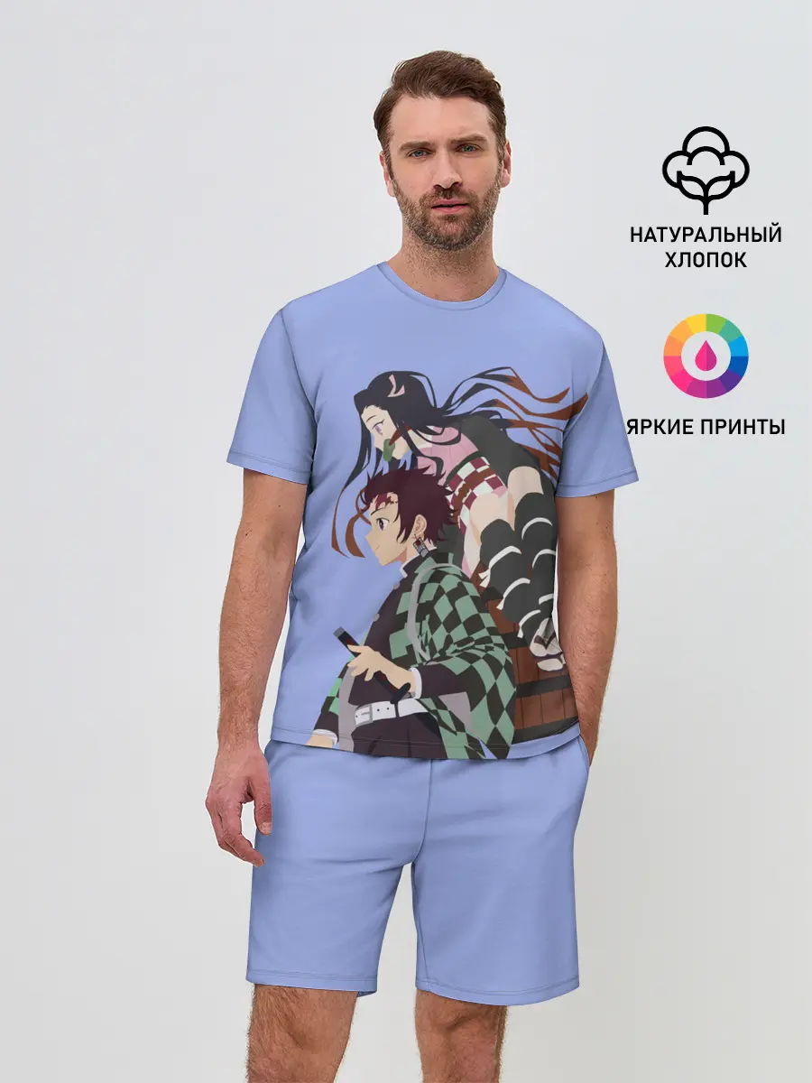 Мужской костюм с шортами / Tanjirou & Nezuko