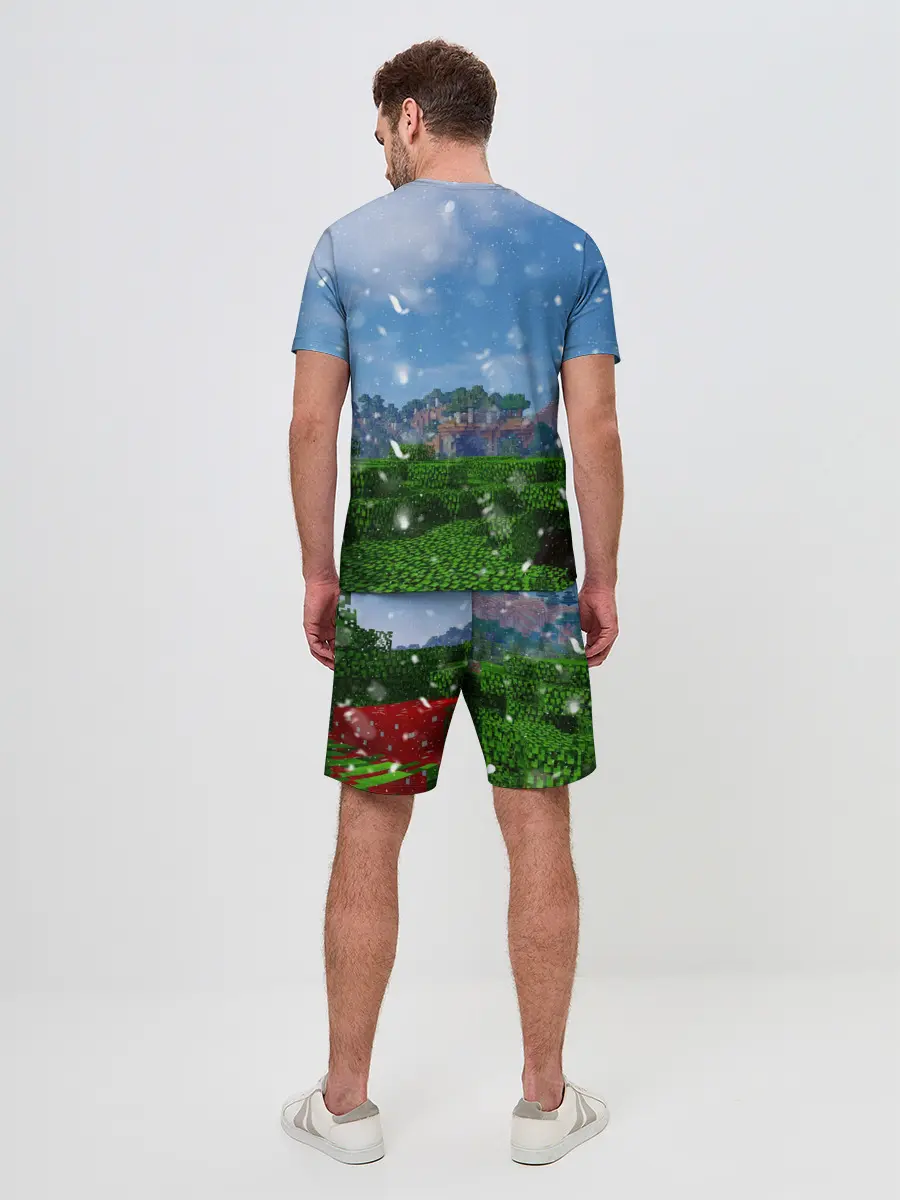 Мужской костюм с шортами / Minecraft / Майнкрафт