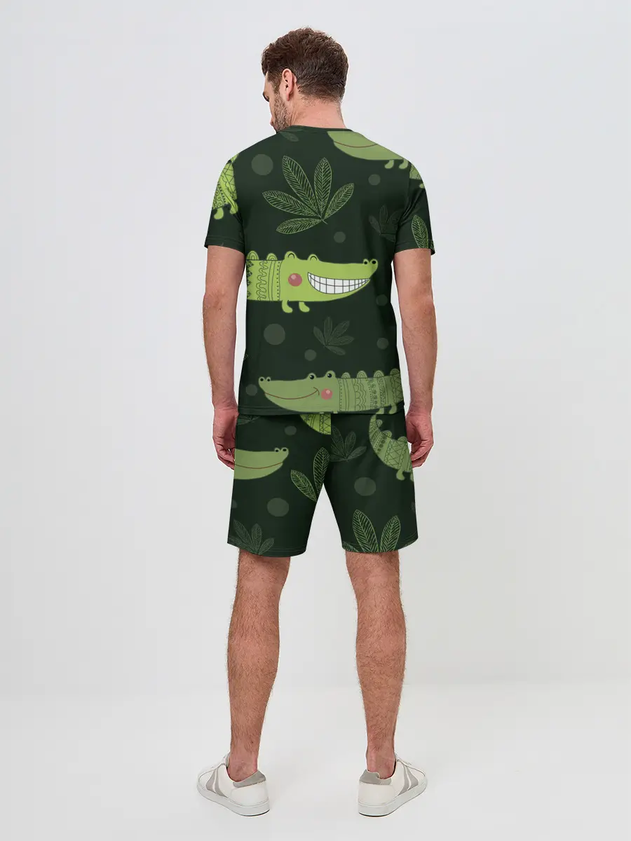 Мужской костюм с шортами / Милый крокодил