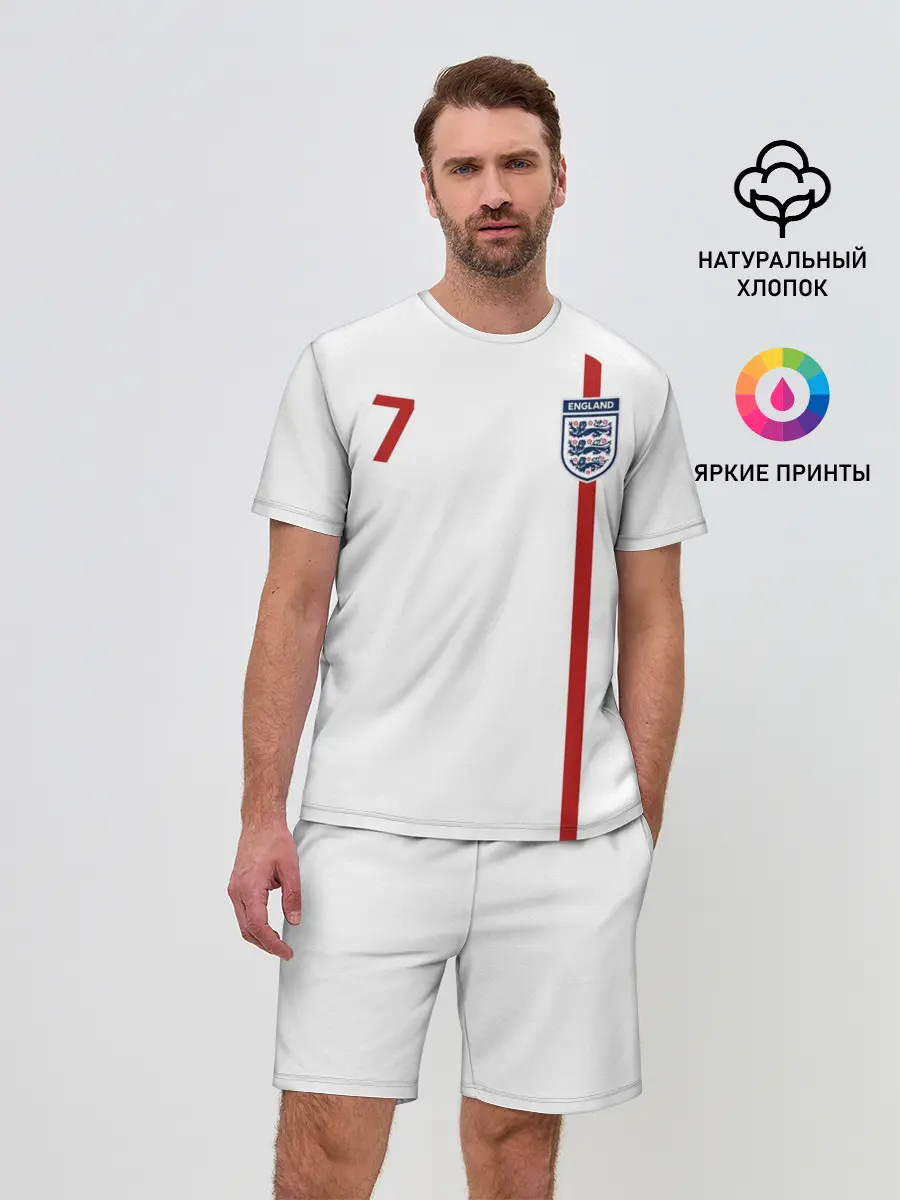 Мужской костюм с шортами / Дэвид Бекхэм Англия Ретро