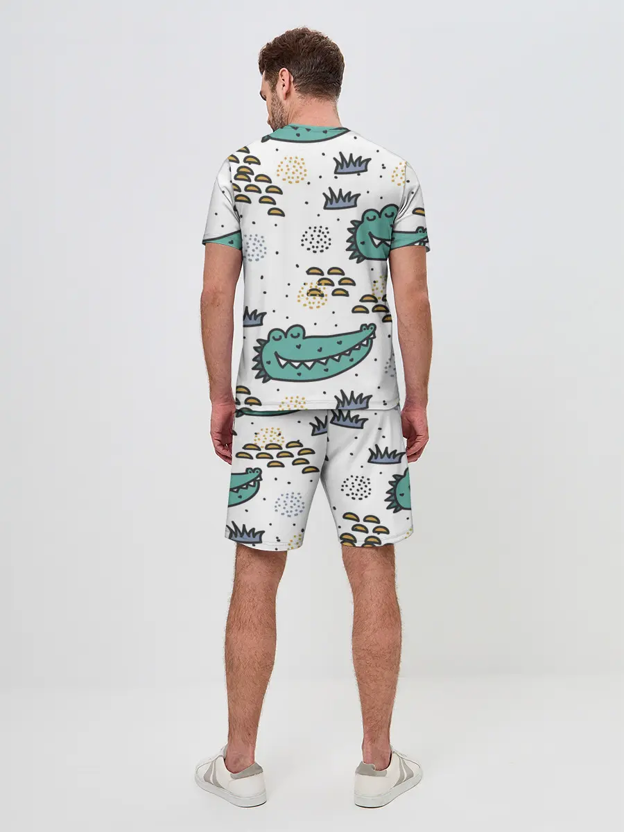 Мужской костюм с шортами / Милый крокодил