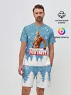 Мужской костюм с шортами / Новогодний Fortnite