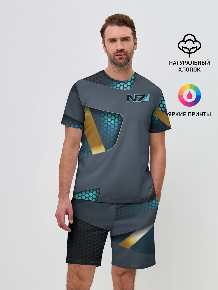 Мужской костюм с шортами / MASS EFFECT N7 | МАСС ЭФФЕКТ Н7