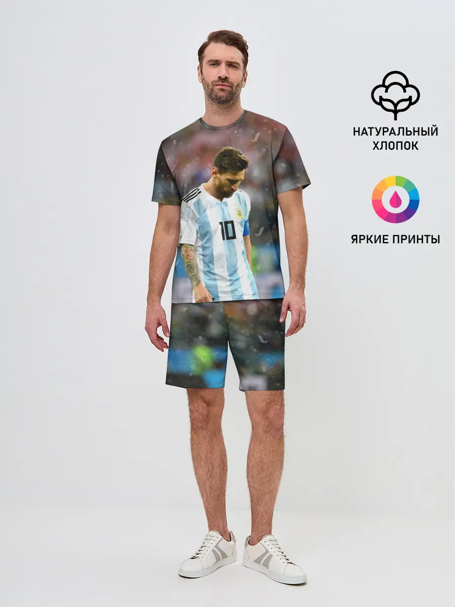 Мужской костюм с шортами / Месси Аргентина