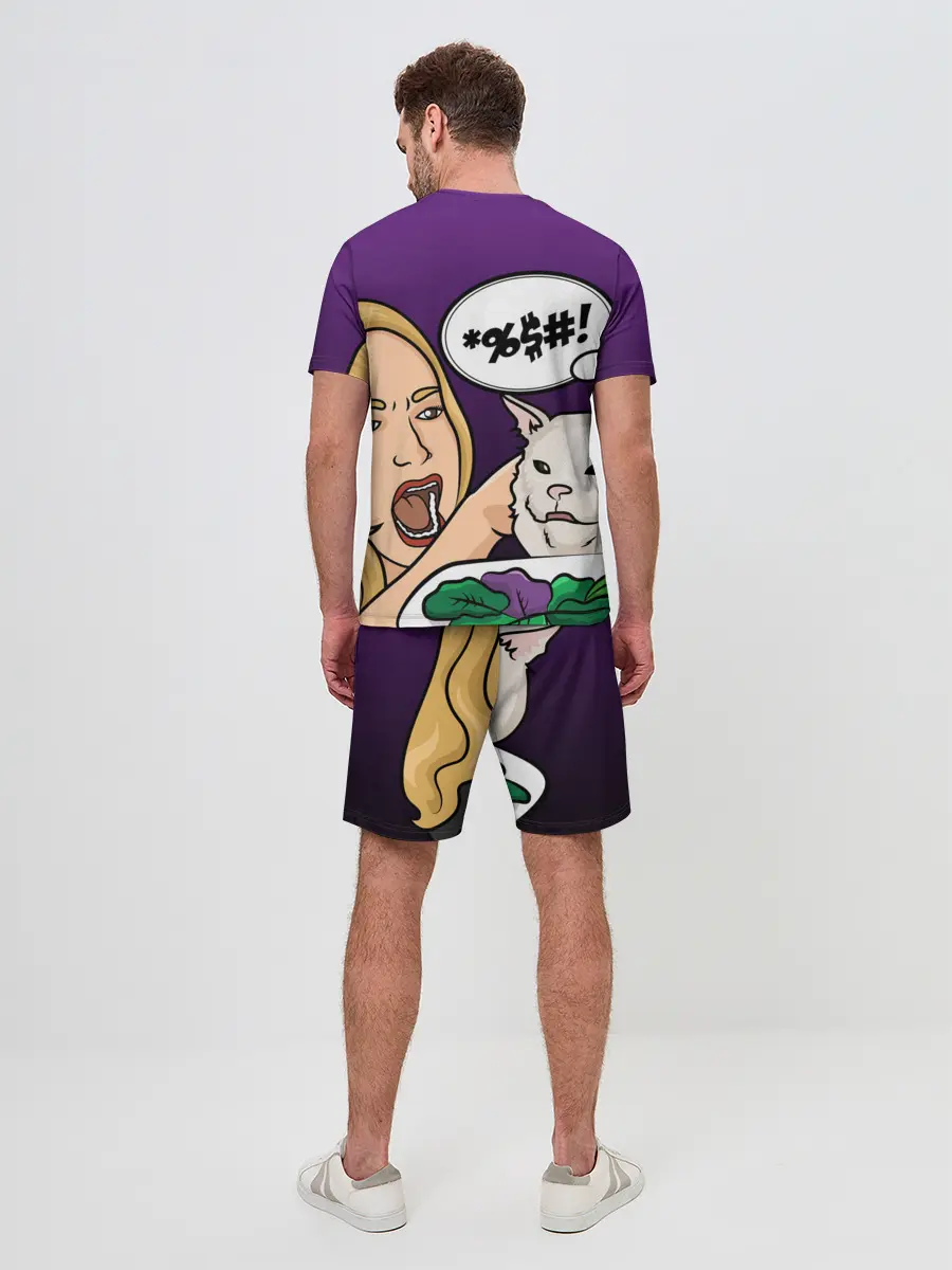 Мужской костюм с шортами / Woman yelling at a cat