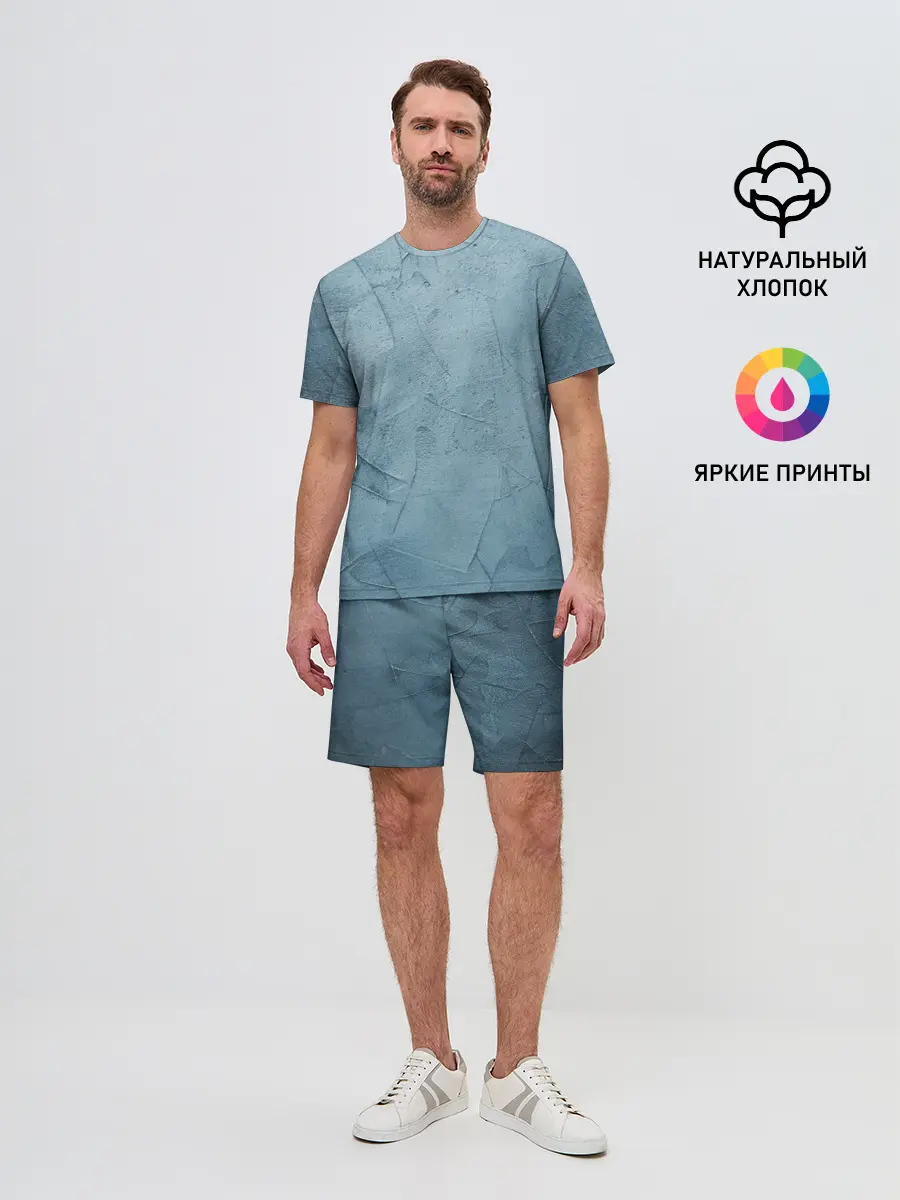 Мужской костюм с шортами / Оттенки синего