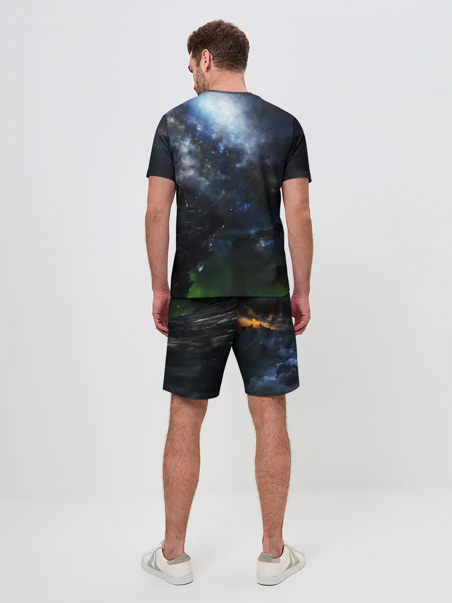 Мужской костюм с шортами / Космос