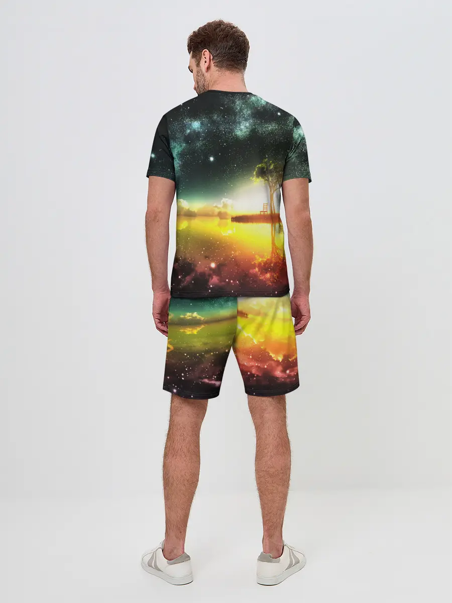 Мужской костюм с шортами / Закат со звездами