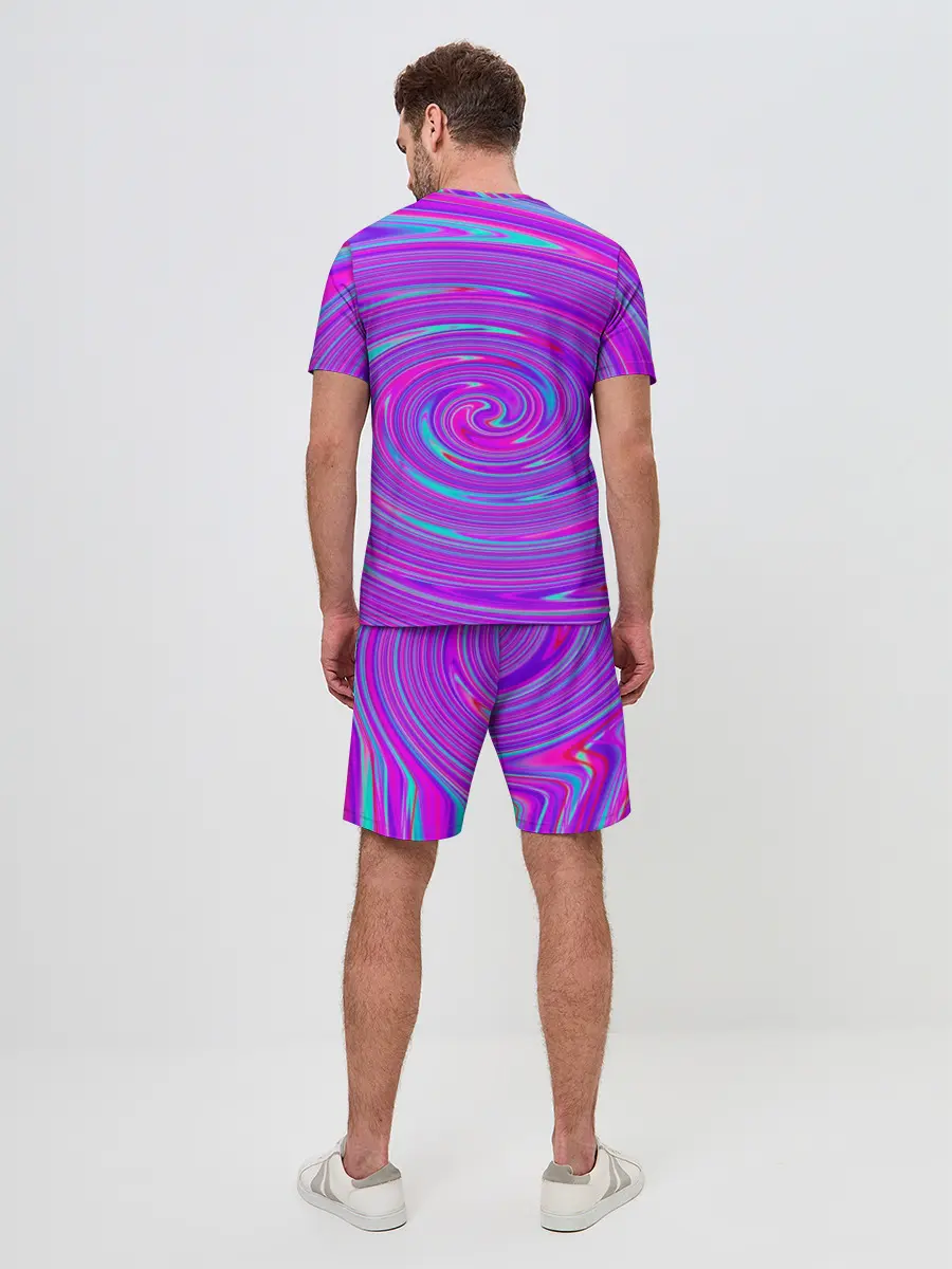 Мужской костюм с шортами / Космическая футболка