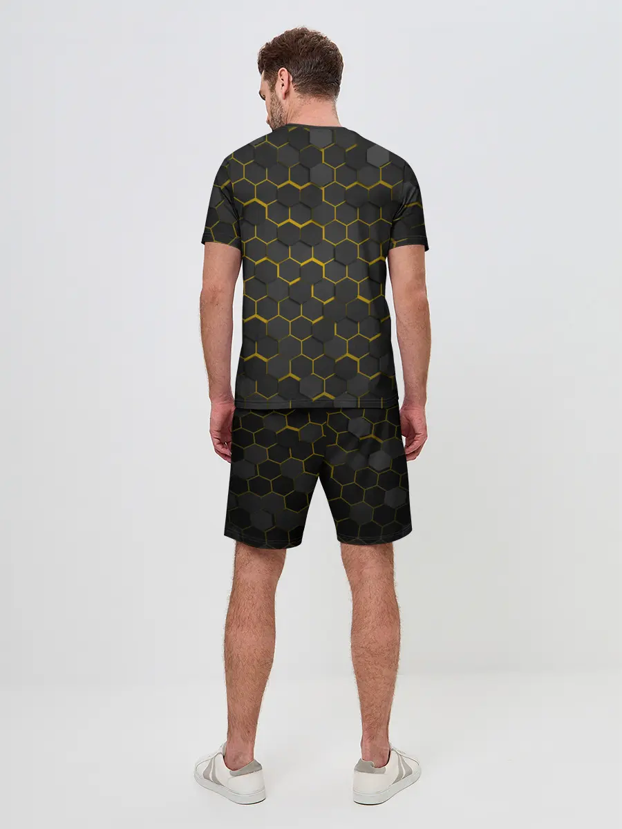 Мужской костюм с шортами / OCTAGON желтый