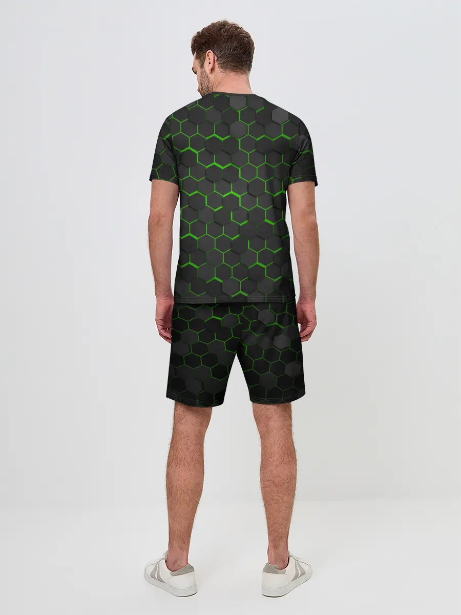 Мужской костюм с шортами / OCTAGON зеленый