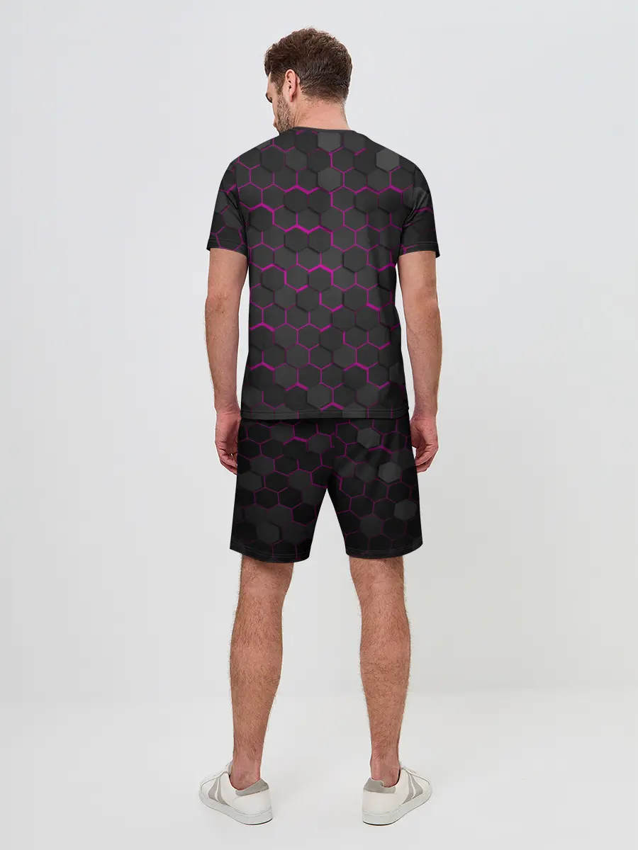 Мужской костюм с шортами / OCTAGON розовый