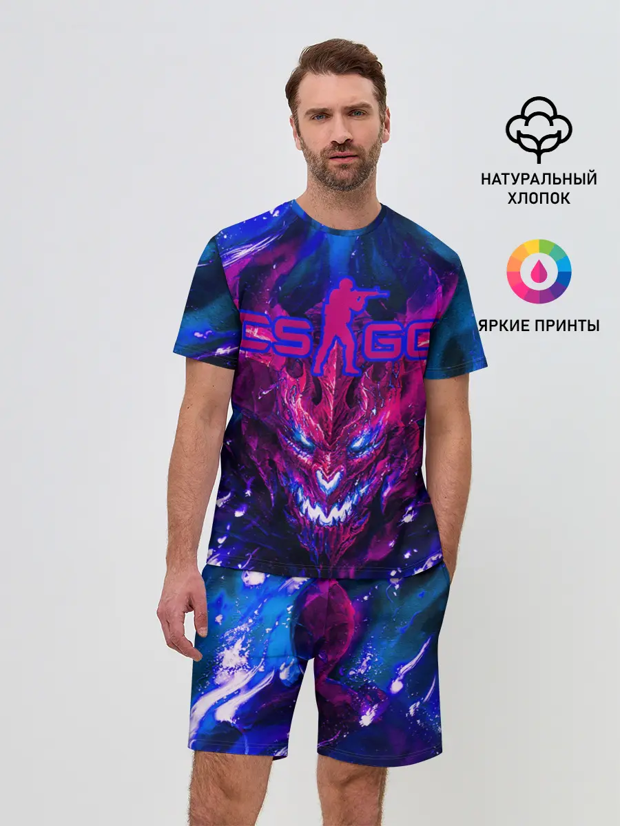 Мужской костюм с шортами / CS GO + текстура ТОП