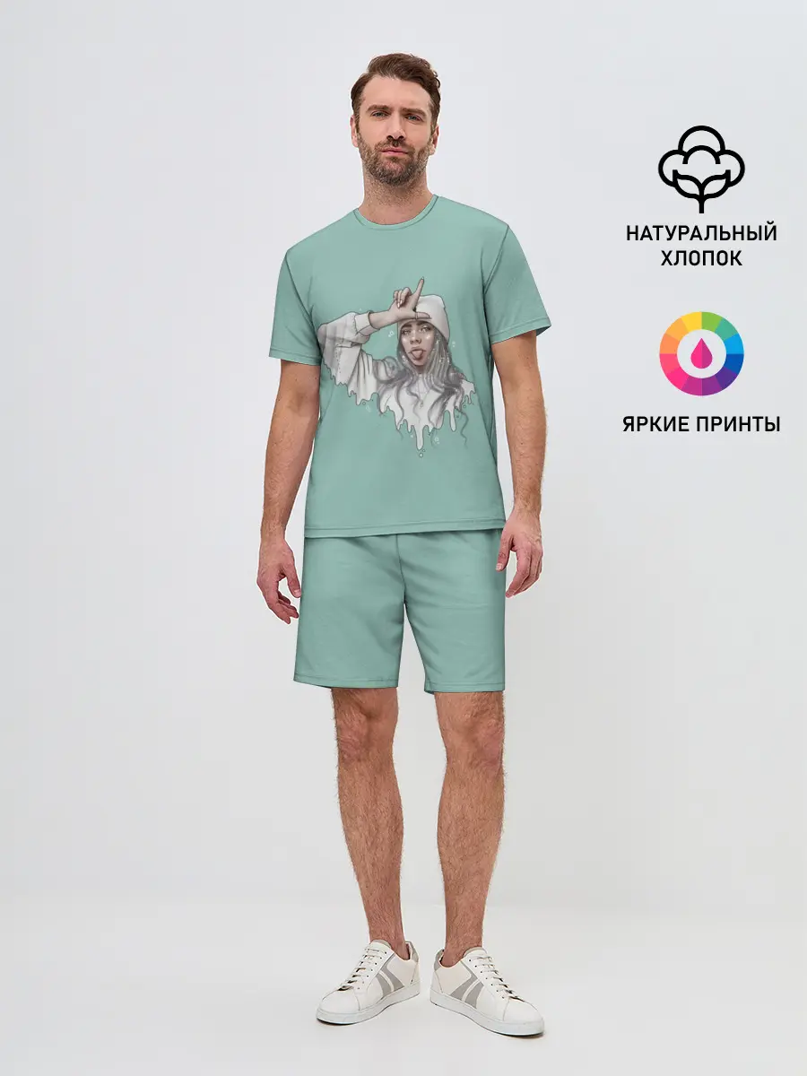 Мужской костюм с шортами / Billie Eilish Mint Art