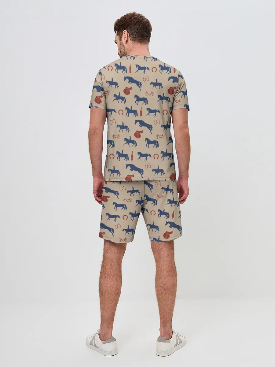 Мужской костюм с шортами / кони