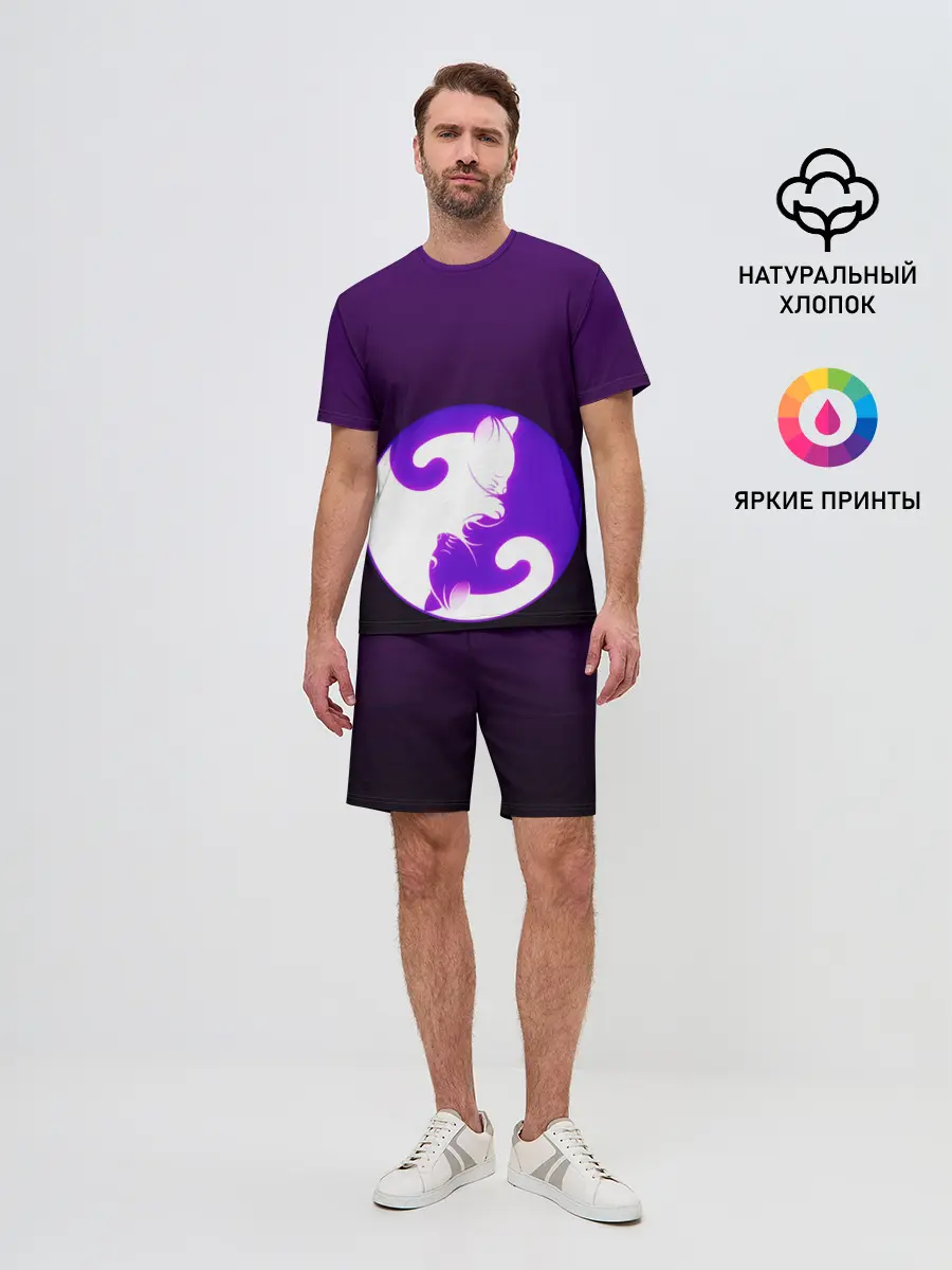 Мужской костюм с шортами / Кошачий Инь - Янь