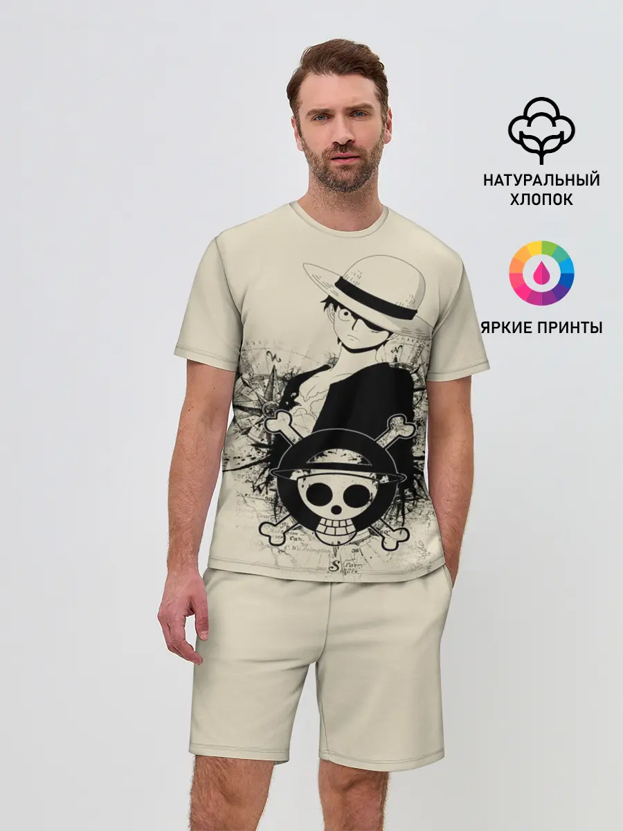Мужской костюм с шортами / шляпа и череп One Piece