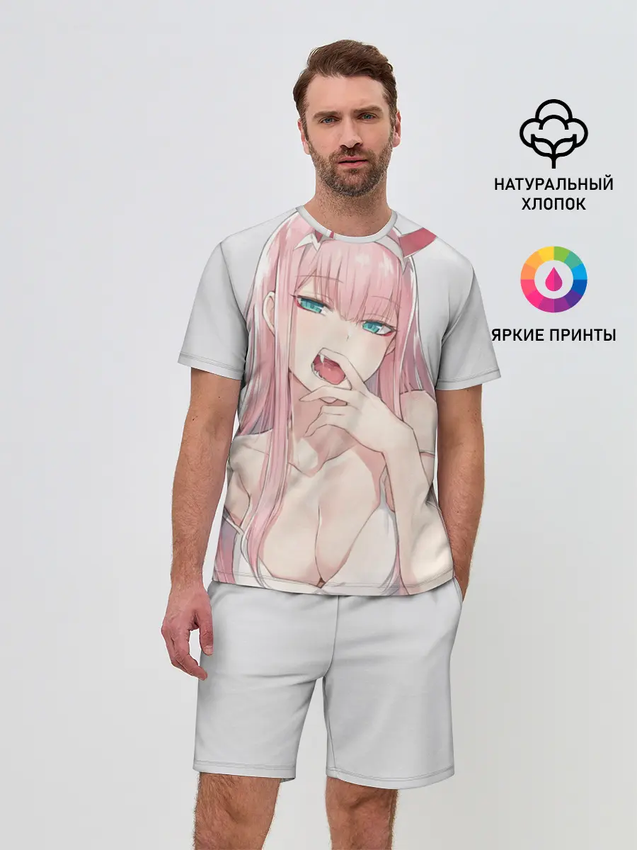 Мужской костюм с шортами / Ahegao Zero Two