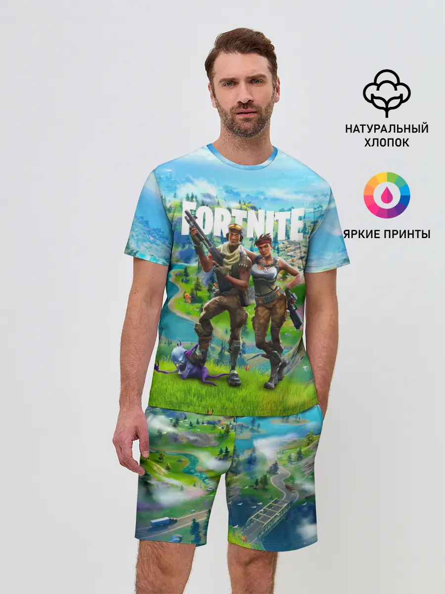 Мужской костюм с шортами / Fortnite