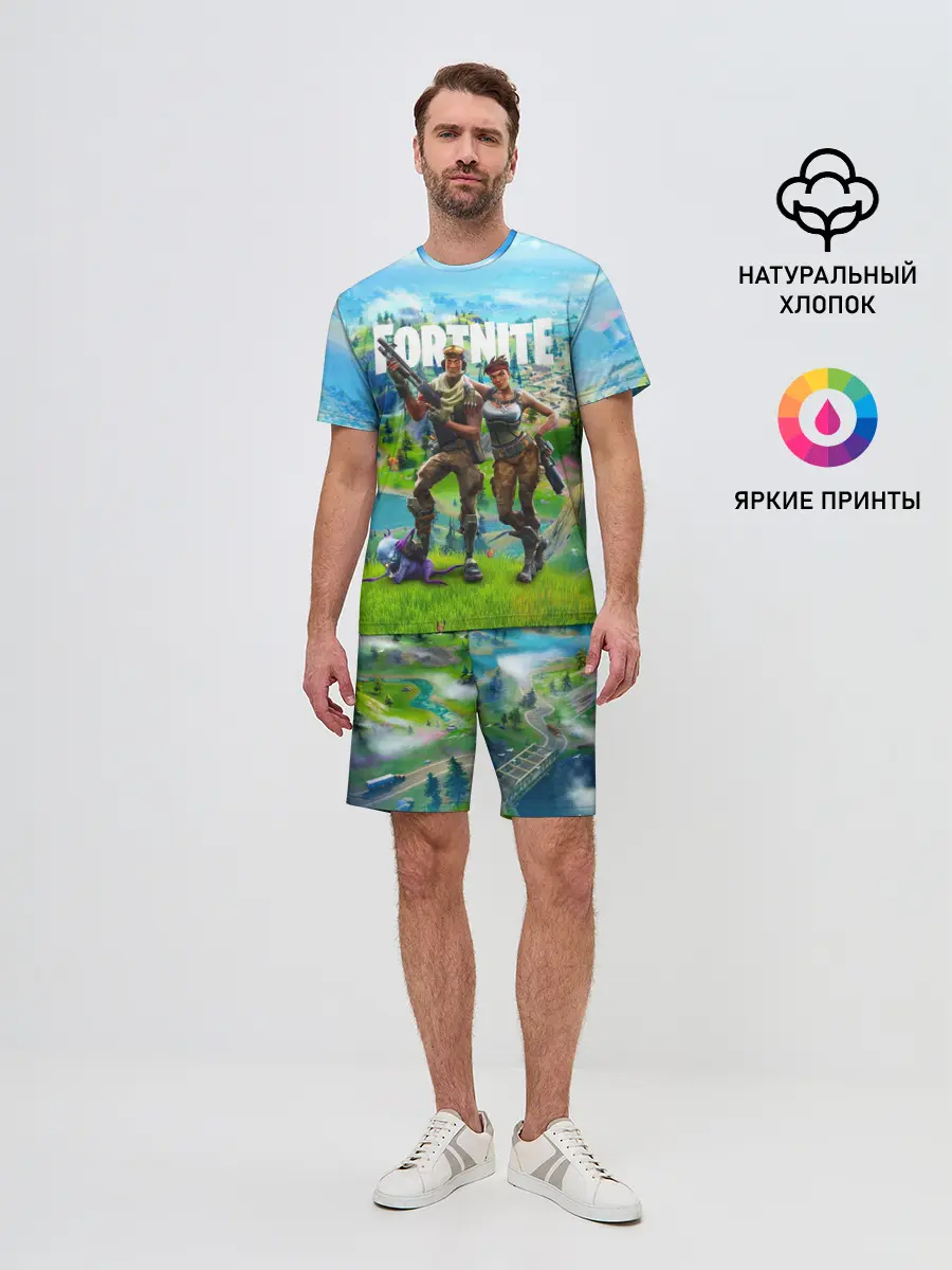Мужской костюм с шортами / Fortnite