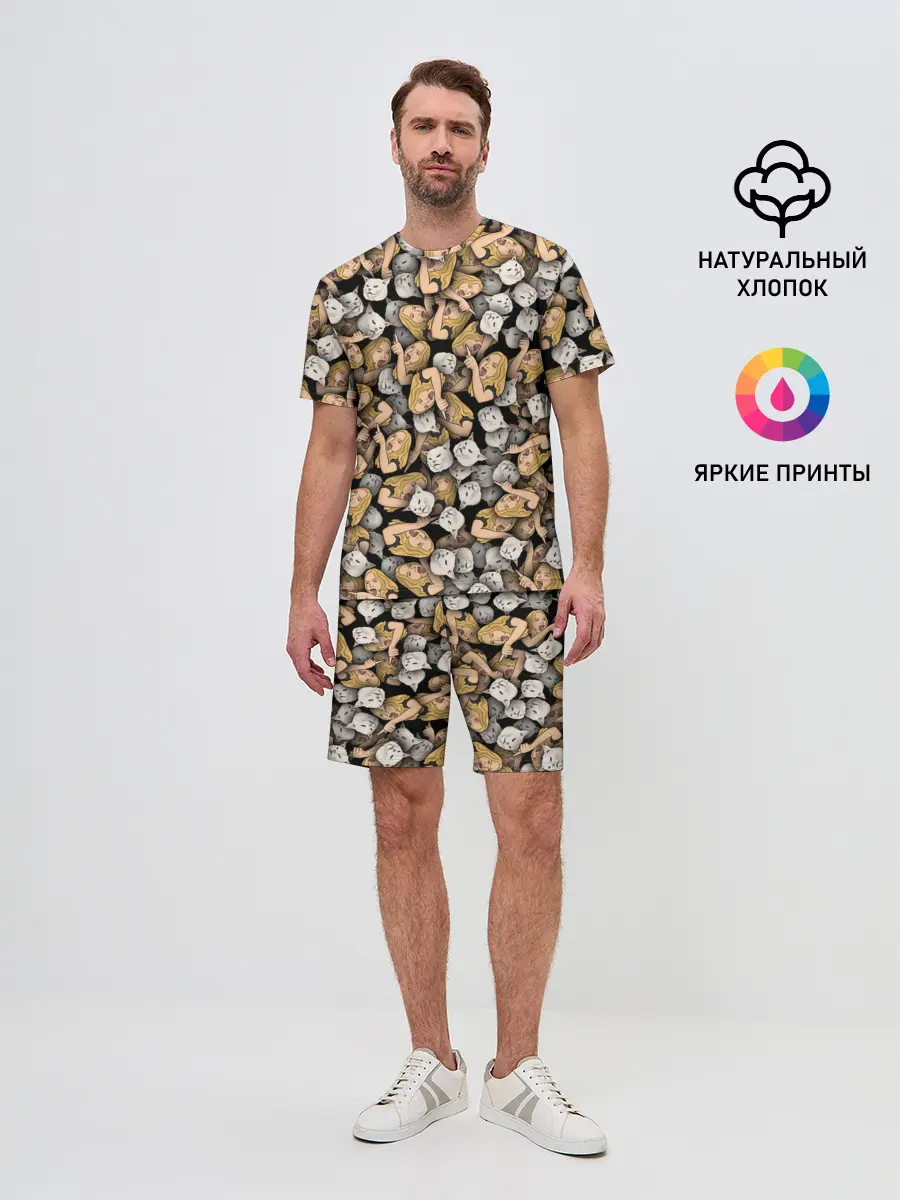 Мужской костюм с шортами / Woman Yelling at a Cat