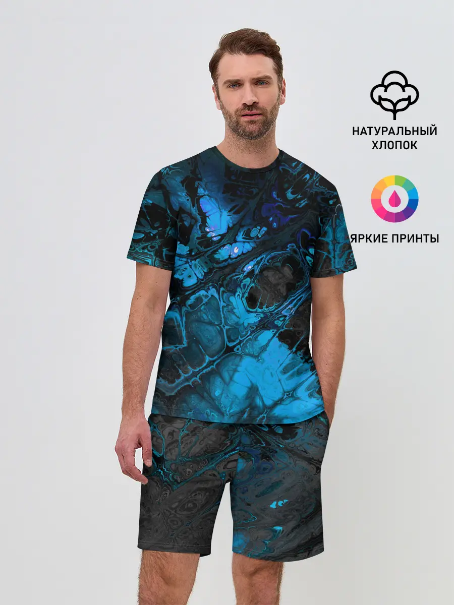 Мужской костюм с шортами / Nu abstracts art