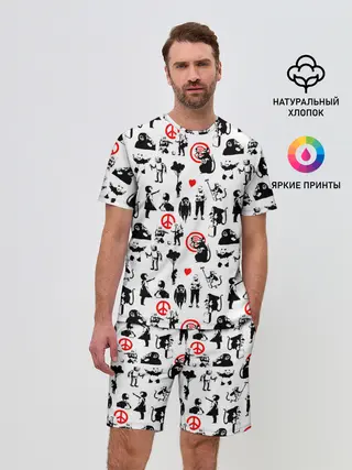 Мужской костюм с шортами / Banksy