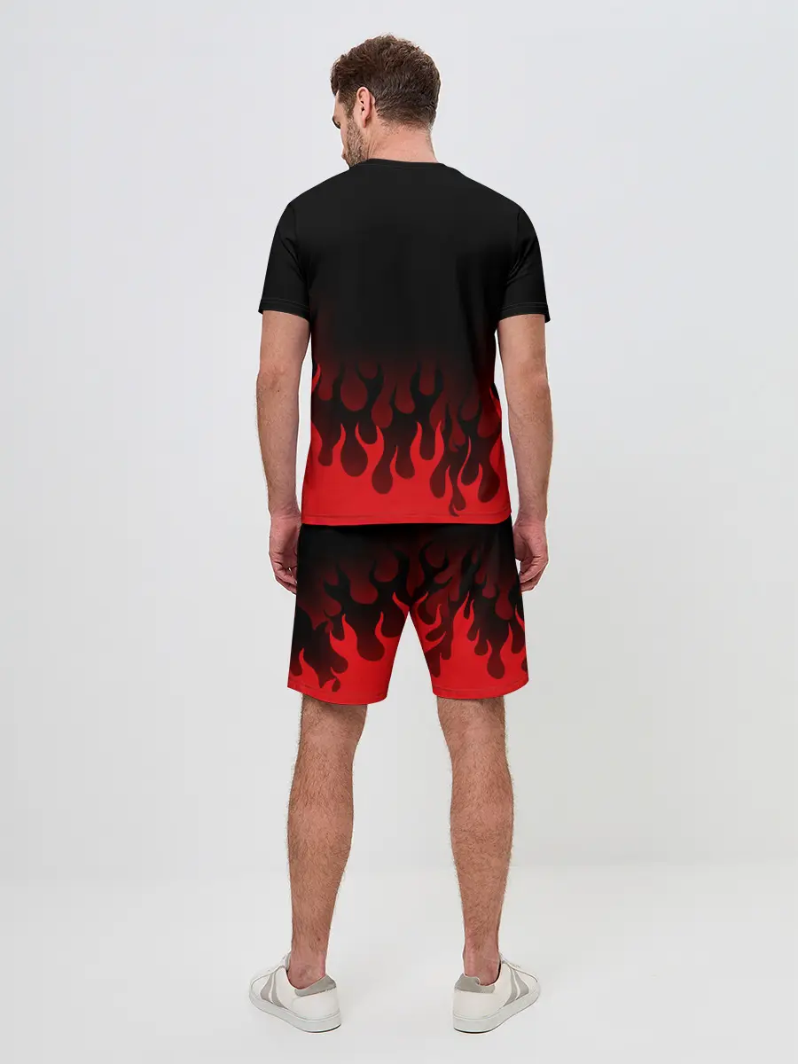 Мужской костюм с шортами / Монокума despair горит