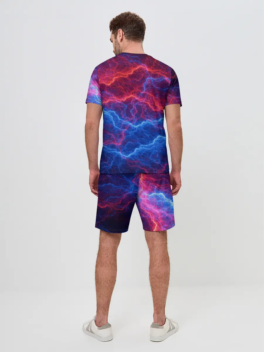 Мужской костюм с шортами / Молнии: Огонь и лед