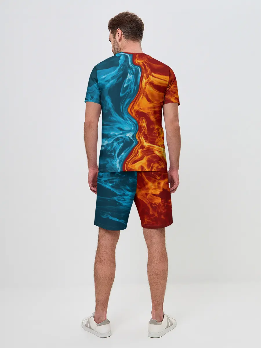 Мужской костюм с шортами / Огонь и вода