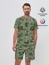 Мужской костюм с шортами / Камуфляж с котиками