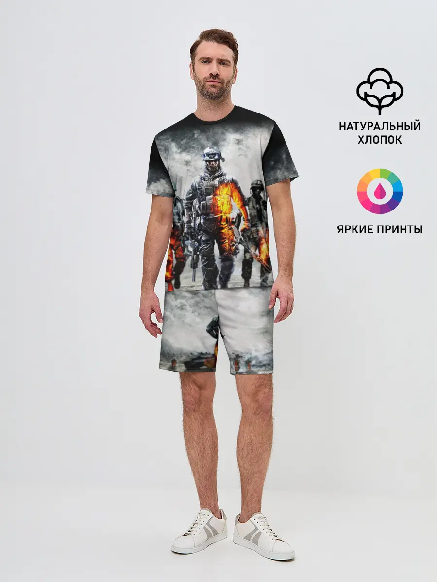 Мужской костюм с шортами / Battlefield | Батлфилд