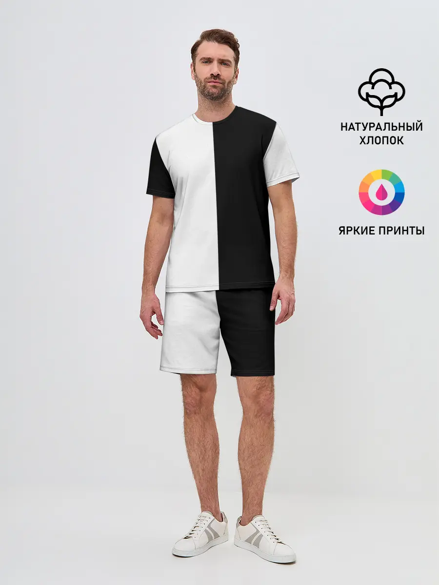 Мужской костюм с шортами / ПРОСТО ЧЁРНО-БЕЛЫЙ | Black and White