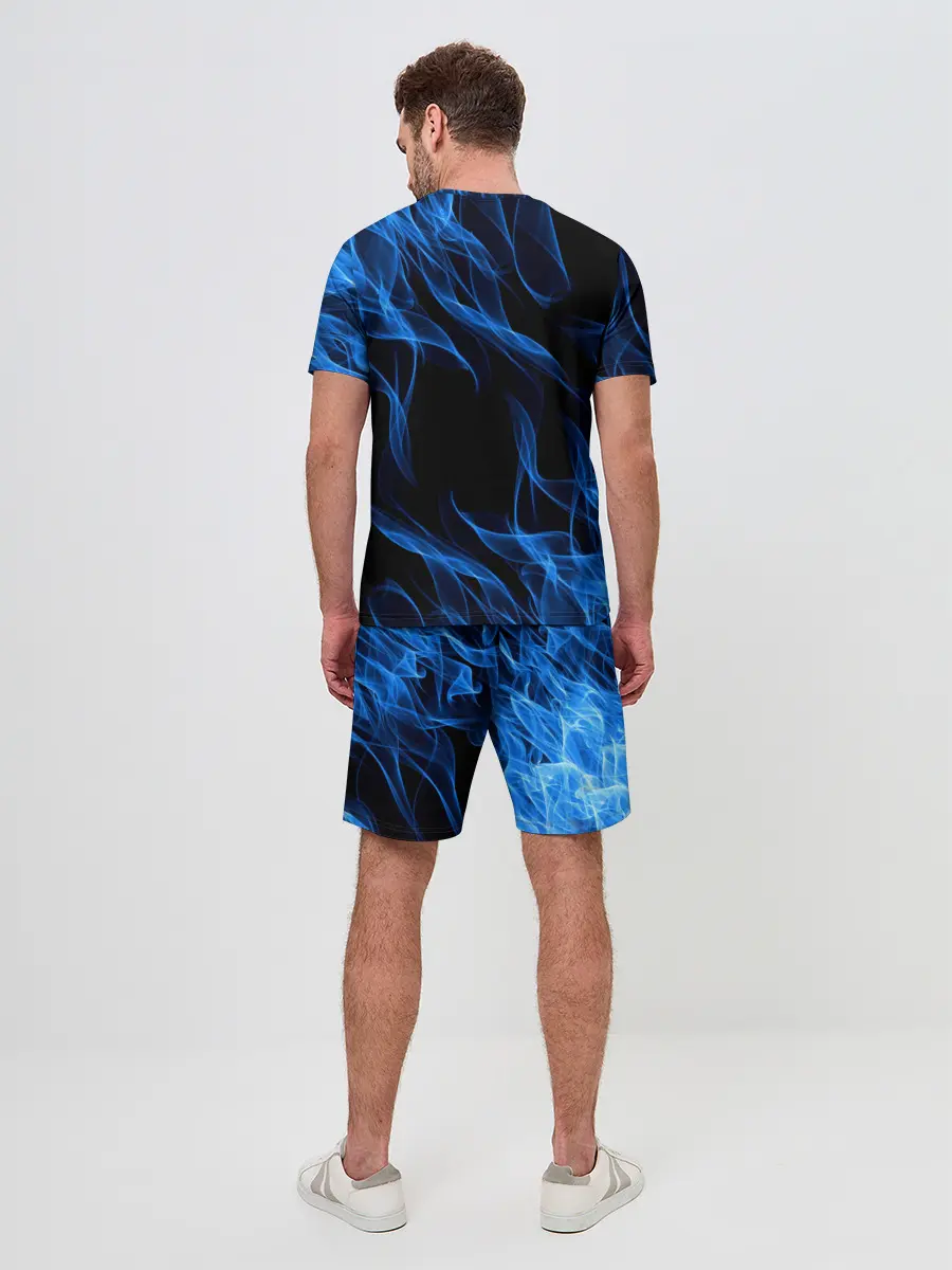Мужской костюм с шортами / BLUE FIRE FLAME
