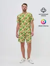 Мужской костюм с шортами / Веган Авокадо узор