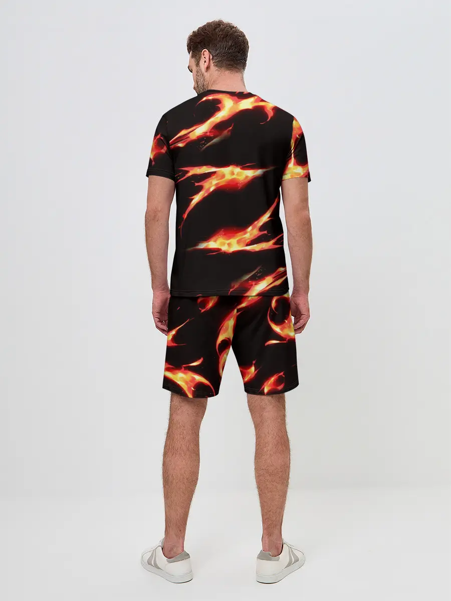 Мужской костюм с шортами / Рассекающий демонов в огенных лучах