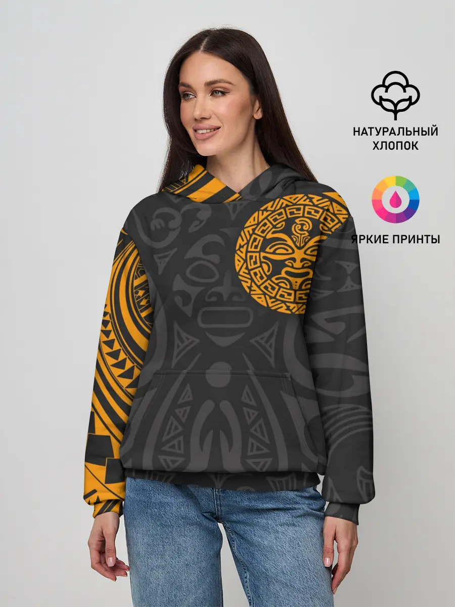 Женское худи / Polynesian tattoo