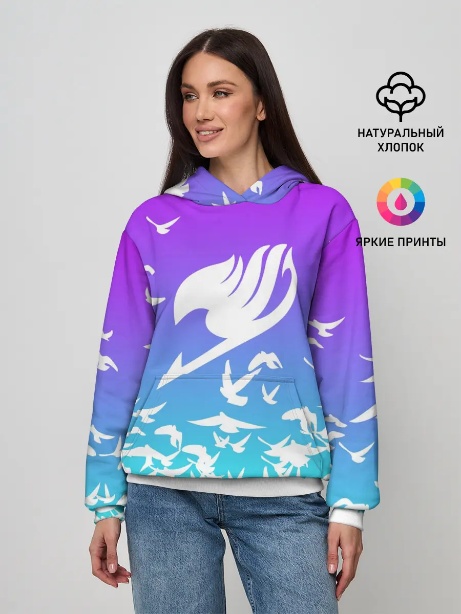 Женское худи / Фейри Тейл птички