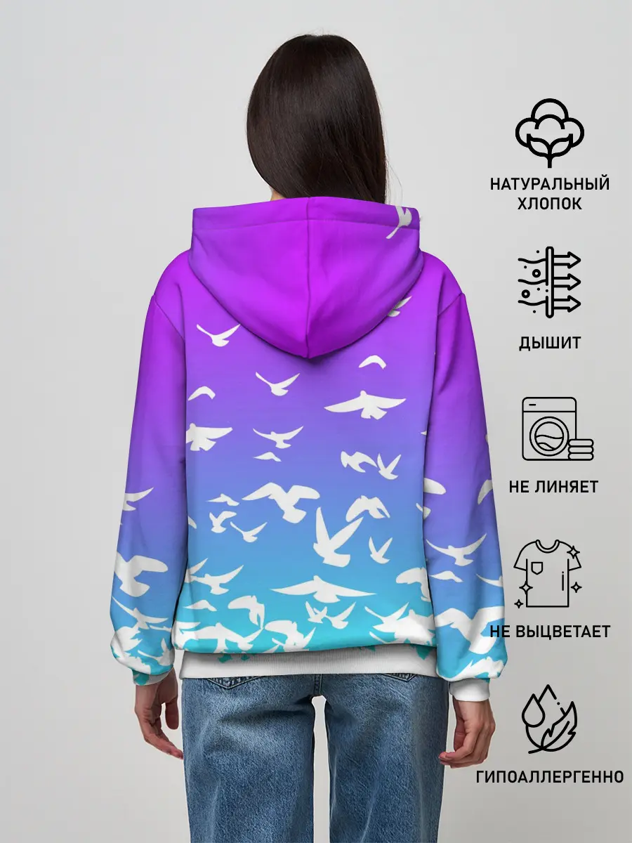 Женское худи / Фейри Тейл птички