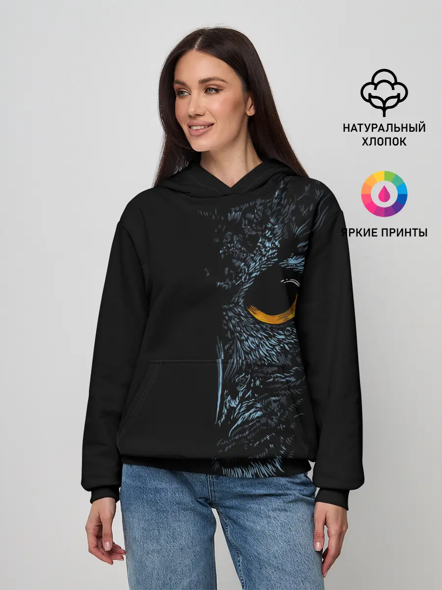 Женское худи / Ночная Сова арт