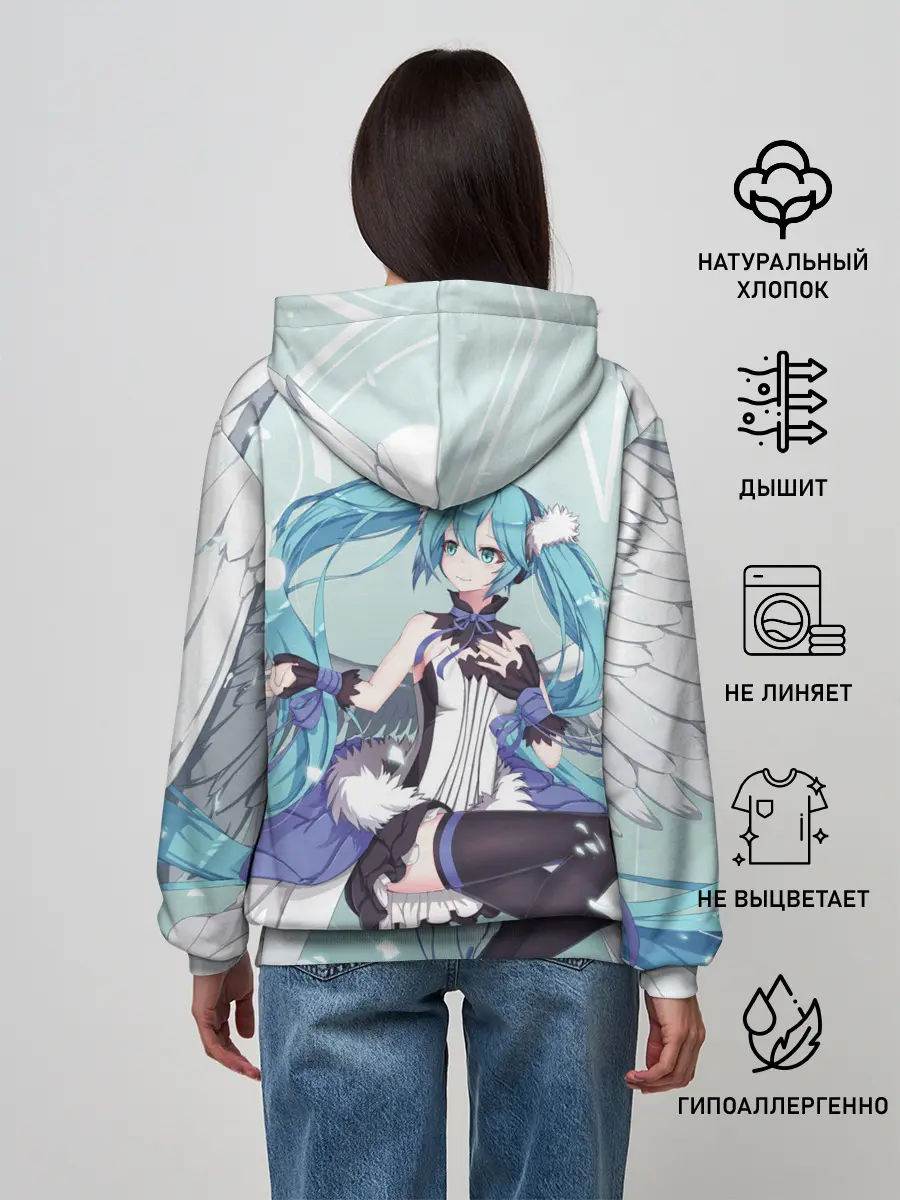 Женское худи / Хацуне Мику с крыльями