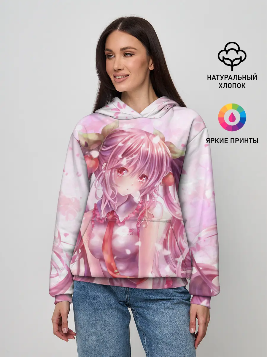 Женское худи / Ванильная Hatsune Miku